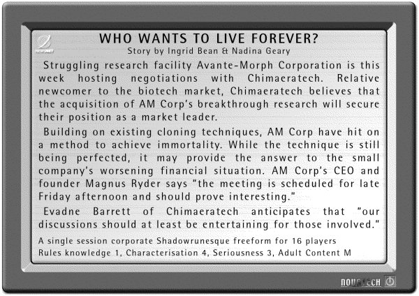Who Wants to Live Forever Blurb